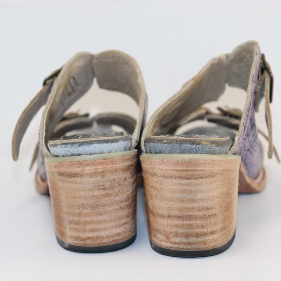 Freebird by Steven Caprice Sandals Purple Silver Leather Size 9 - Picture 4 of 6